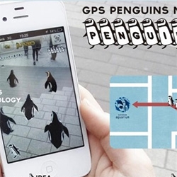 Penguin NAVI - Tokyo's Sunshine Aquarium has an app that helps visitors find them by following the Augmented Reality GPS Penguins, which were motion captured!