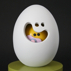 Egg Head & Baby Yolkel. New work from toy designer Jason Freeny.