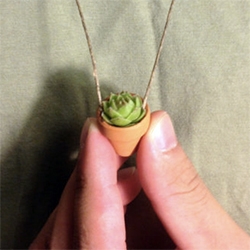 Plants Are Friends Tiny plant pot necklaces by Joe Fortunato