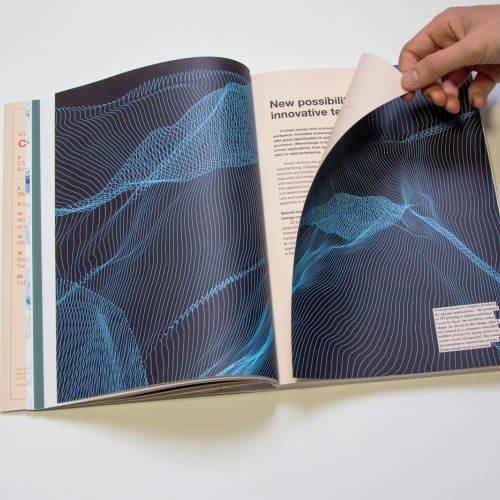 For Wienerberger’s newest annual report, Studio Process from Vienna designed custom made, generative artworks for the cover and to showcase highlighted success stories.