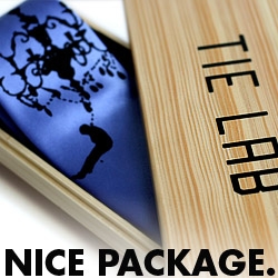 Nice package!  New premium, sustainable wood packaging from The Cyberoptix TieLab.