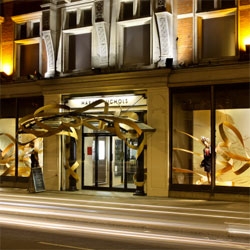 Charlie Whinney's beautiful wood work include these window displays at Harvey Nichols.