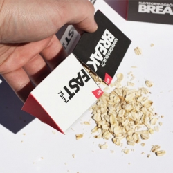 Great packaging concept from Niklas Hessman for breakfast. Users literally break the box to release cereal.