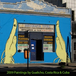 When Street Art Attacks! Imaginative paintings by artist/animator Gualicho - whose painted hands hold and lift the world!