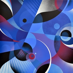 GRAVITY – Matt W. Moore. SINCE Gallery. Paris, France. Organic forms. Monochromatic palettes. Dynamic flow. Universal physics. "Une Géométrie de l'interaction. Comme par Gravité."