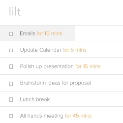 A simple & smart checklist for getting things done, with timers for tasks!