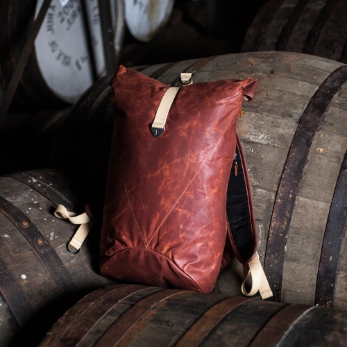 Jura Whisky teamed up with Scottish adventure brand Trakke to create this 20 litre rolltop backpack, inspired by their distillery on the remote Isle of Jura. 