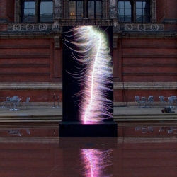 "Forever" is a stunning constantly-changing videowall installation at London's Victoria & Albert Museum, created by Matt Pyke, Karsten Schmidt, and Simon Pyke at Universal Everything. 
