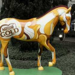 New works from TALKTOSAM - HORSE PARADE at the Athina Onassis Horse Show SP, by Momentum and Nestlé.
