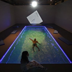 This swimming pool by Hélio Oiticica & Neville D’Almeida will be open for MOCA LA visitors to try out (swimsuits available in the gift shop) on Dec. 12. Part pf “Suprasensorial,” a show in Latin American light and space art.