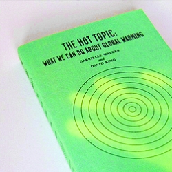 Los Angeles based designer George Renfro uses heat sensitive paper for a book on global warming.