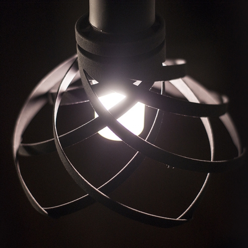 "Twist" is a 3D printed pendant light that transforms to adjust the brightness with a simple twist.