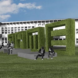 Urban Landscape Group’s ’Living Art’ received 1st prize on a  competition for a new outdoor plastic art installation at the University of West Hungary, Sopron.