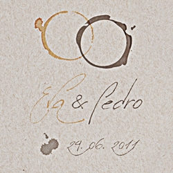 Estudio Visavis made the story of a couple coffee lovers. Wedding packaging and photography inspired in a coffee stains representing the wedding rings.