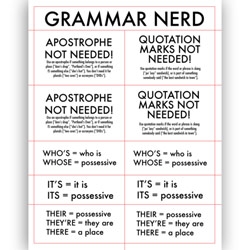 Grammar Nerd Corrective Label Pack by Dylan Meconis, the carry-on, unsubtle way to be a Grammar Vigilante!