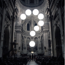 Robert Stadler installation in a Parisian church
