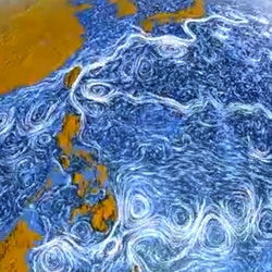 Perpetual Ocean is a visualization from the NASA/Goddard Space Flight Center Scientific Visualization Studio of ocean surface currents around the world during the period from June 2005 through December 2007.
