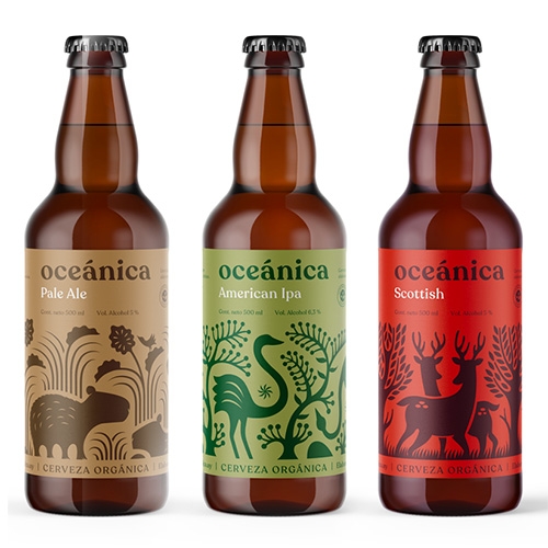 Oceánica Cerveza have stunning Uruguayan animal inspired branding and labels for their beer.