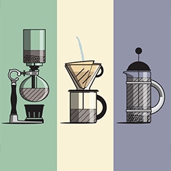 An Instant Guide to Making Coffee - beautifully animated piece from &Orange Motion Design. From pour over to chemex to french press, areopress, vacuum pot, and moka pot.