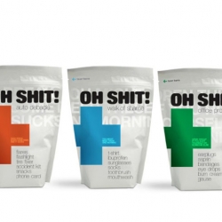 Oh Shit Kits is a all round helper which can help you out if you suffered cuts in your office to needing a toothbrush if you forget one to even flares when you get lost in the jungle. Well, shit happens.