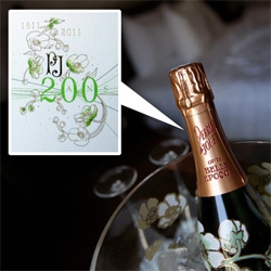Just landed at the Westin Paris… to celebrate Perrier-Jouët’s 200th Anniversary… peek at the bottle that awaits in the room and the gorgeous branding on the invitation.