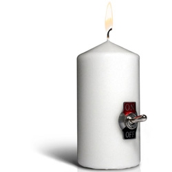 The switch candle designed by ding 3000.