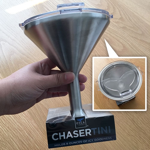 ORCA Chasertini - it's a martini glass meets super insulted travel cup meets… medieval chalice? Perfect for your martini loving outdoorsman that has everything.