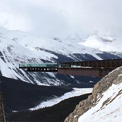  Wow. The Athabasca Glacier and Skywalk in the Columbia Icefield make you feel tiny. See how different they look from September to February! (Also, best graphics on their warning signs!)