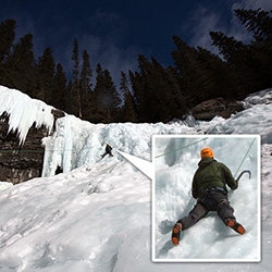 Ice Climbing! I can't believe I just ice climbed up that frozen icy wall in Johnston Canyon in Banff National Park. See what our first intro climb was like with the legendary Barry Blanchard of Yamnuska Mountain Adventures.