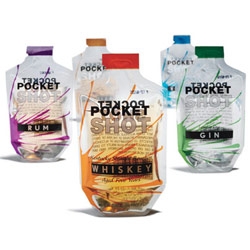 Pocket Shots - exactly what they sound like... single serving shots on the go... oh the packaging design opportunities here!