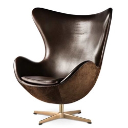 Arne Jacobsen's Egg chair celebrates its golden (50th) anniversary this year ~ and 999 limited edition chairs are being produced ~ complete with engraving and book. See images of the egg chair past and present.
