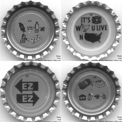 Rebus Bottle Caps ~ from Lucky Lager and other beers of the past