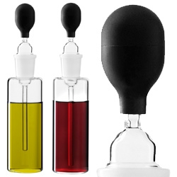 Design House Stockholm's Pipette Oil & Vinegar Bottles by Camilla Kropp bring out the mad scientist in us all ~ and are by no means only for oil and vinegar, these would be just as fun for soy sauce, etc!