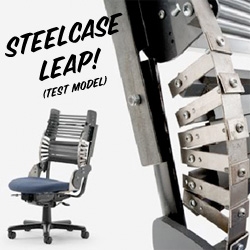 The Steelcase Leap ~ no that's not it ~ but how awesome is it to see the models they used to test and fine tune the super ergonomic features? Also check out the closeups and hands on pics with my review ~ coolest box too!