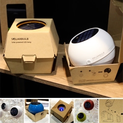 Miniwiz took a cue from fast food burger packaging when designing the prototype packaging for their new Solarbulbs ~ also see their use of cardboard in packaging of the new miniNotes too!