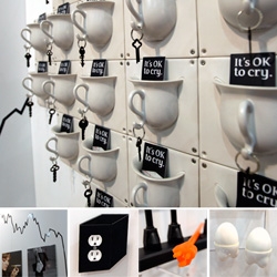 DesignGlut at ICFF ~ one of my favorites ~ always amazing booth design, and edgy playful products! Check out the pics from the show ~ as well as their latest product ~ candles that plug into power outlets (american only for now)