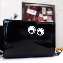 Laptops just look better logo-less ~ like my Eee Seashell got some Googley Cru Eyes and its far more appealing now! It's also now on windows 7 which was less painful than expected...