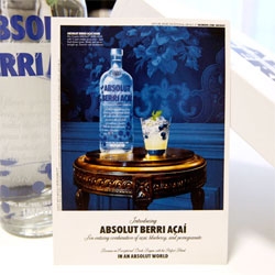 It's like a polaroid in a polaroid in here! Check out the unboxing of the yummy new Absolut Berri Acai that showed up! It's a delicious mix of acai, blueberry, and pomegranate. 