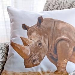 Beautiful pillows from East Camp Home Pillows featuring the creature photography of Valerie Shaff - rhinos, doves, snakes, peacocks, hawks, bunnies and more!