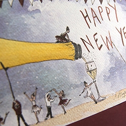 Happy New Year from Krug Champagne! Adorable surprise arrived this morning with a beautifully illustrated card... and fun packaging!