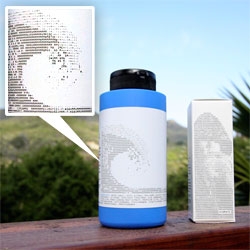 Packaging that pulled me in... Baxter of California's line of men's skincare is not only all matte and black/blue/white, but also covered in ASCII ART!