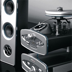 From the makers of the Pagani Zonda supercar comes the newest uber expensive high-end audio system. The stereo setup features a turntable, cd player, amplifier and of course speakers with supercar exhaust ports.