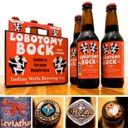 Lobotomy Bock ~ has awesome packaging ~ see the details up close as well as a few other random beer packaging finds... love the ones that get creative with their bottle caps...