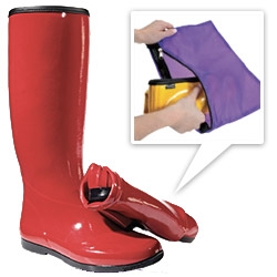 Baffin Packables Rainboots that you can easily roll up and travel with...