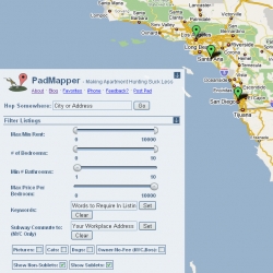 Padmapper combines Google Maps with apartment listings for easier hunting. 