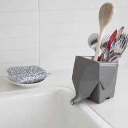 Jumbo Cutlery Drainer Elephant by Peleg Design for Monkey Business. Let the trunk hang over the edge of the sink to drain!