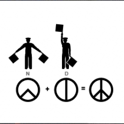 The iconic peace symbol image turns 50, read more about it over at the BBC. Pretty cool article about the peace symbol I had no idea it started life as the emblem of the British anti-nuclear movement.