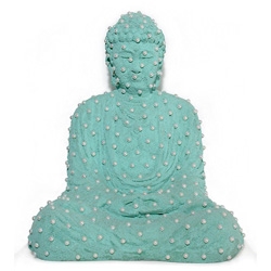 From artist Jason Clay Lewis a 'Poison Buddha'. This piece is made with faux pearls, and on a more twisted note, also real poison.