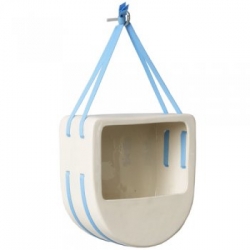 Also from Perch ~ this is Amy Adam's 2007 bird feeder design "Lunchbox" ~ also made with low-fire ceramic - and a sturdy nylon ribbon in light blue, brown, or orange.