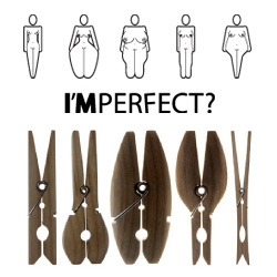 Leonie Janssen's 2006 thesis project I'Mperfect ~ takes a fascinating look at body shapes, and all the different shapes and sizes people come in, also transferring those to safety pins and clothes pins.